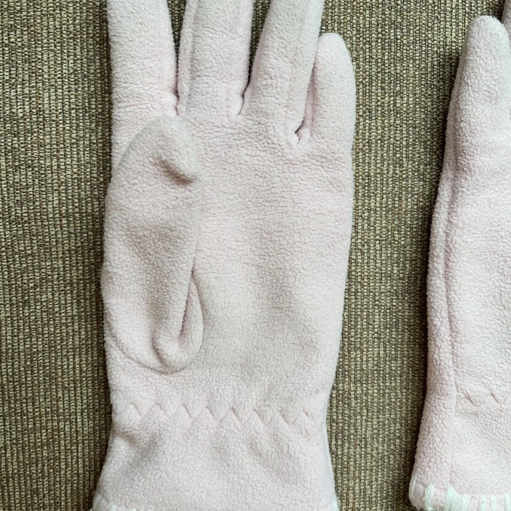 Gap Kids Shimmery Pink Heart Gloves